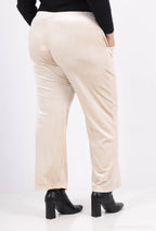 Sequined Velvet Trousers i Stor Storlek