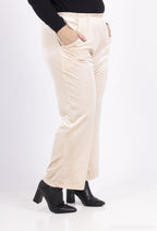 Sequined Velvet Trousers i Stor Storlek