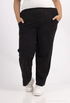 Plus Size Corduroy Byxor med Fickor