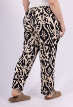 Plus Size Fluid Printed Pants