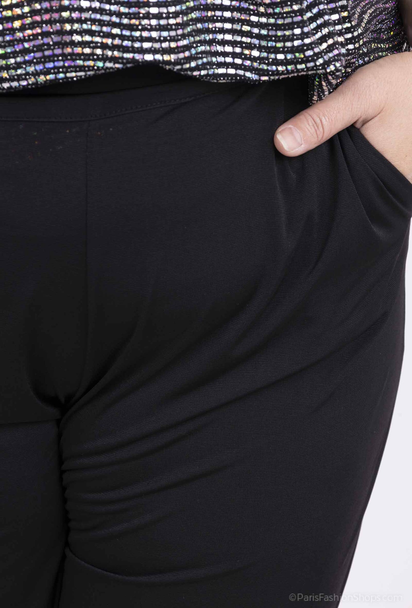Plus Size Vid Flödande Byxor
