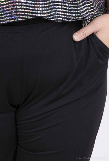 Plus Size Vid Flödande Byxor