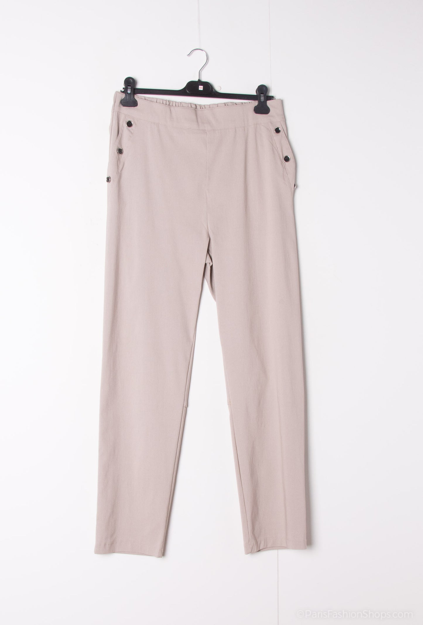 Plus Size Trousers with Pockets and 3 Buttons