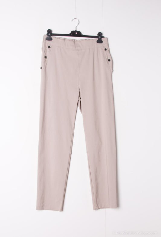 Plus Size Trousers with Pockets and 3 Buttons