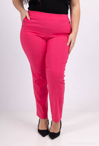 Plus Size Pants there are pockets with 3 button