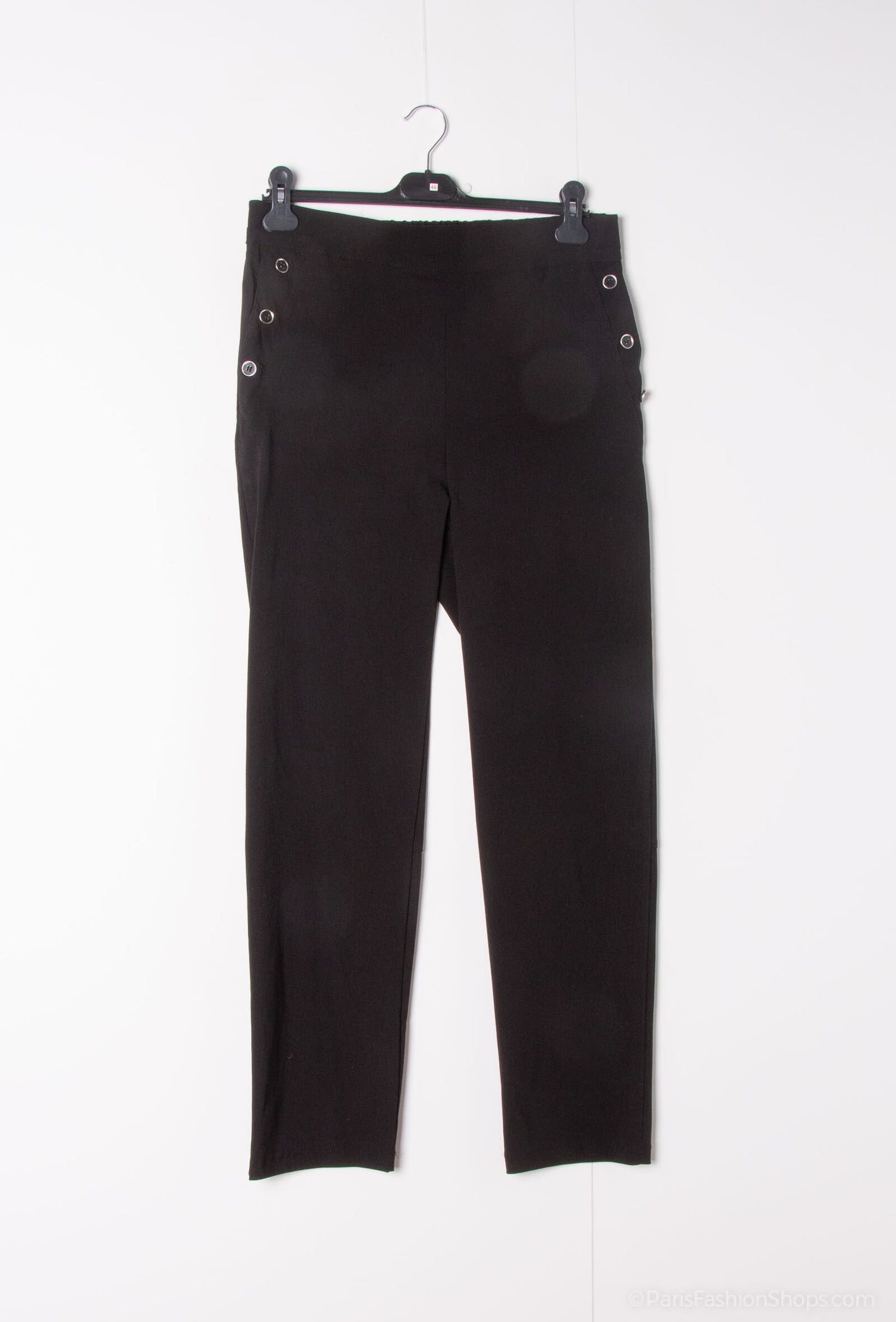 Plus Size Pants there are pockets with 3 button