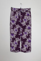 Plus Size Loose printed pants with belt