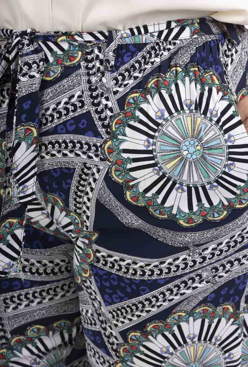 Plus Size Flowing Printed Pants