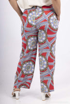 Plus Size Fluid Printed Pants