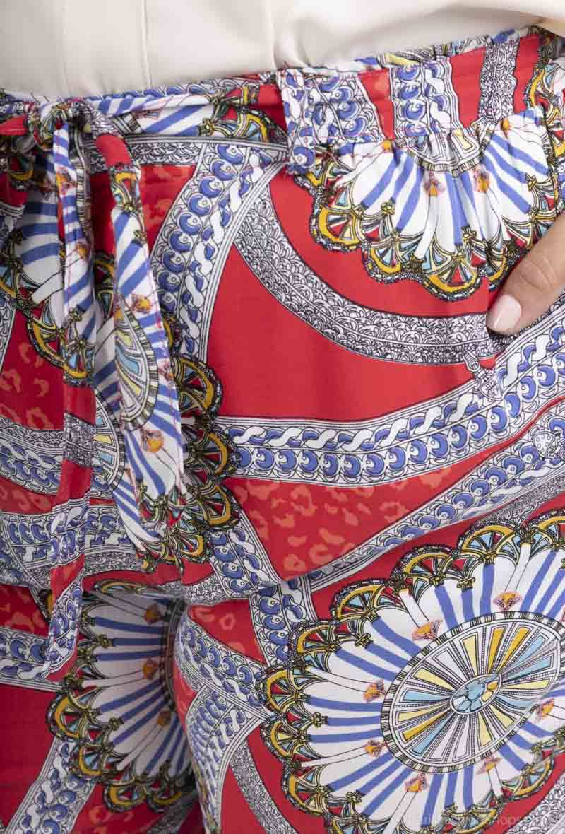 Plus Size Flowing Printed Pants