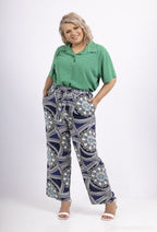 Plus Size Fluid printed pants