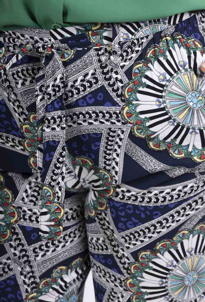 Plus Size Flowing Printed Pants