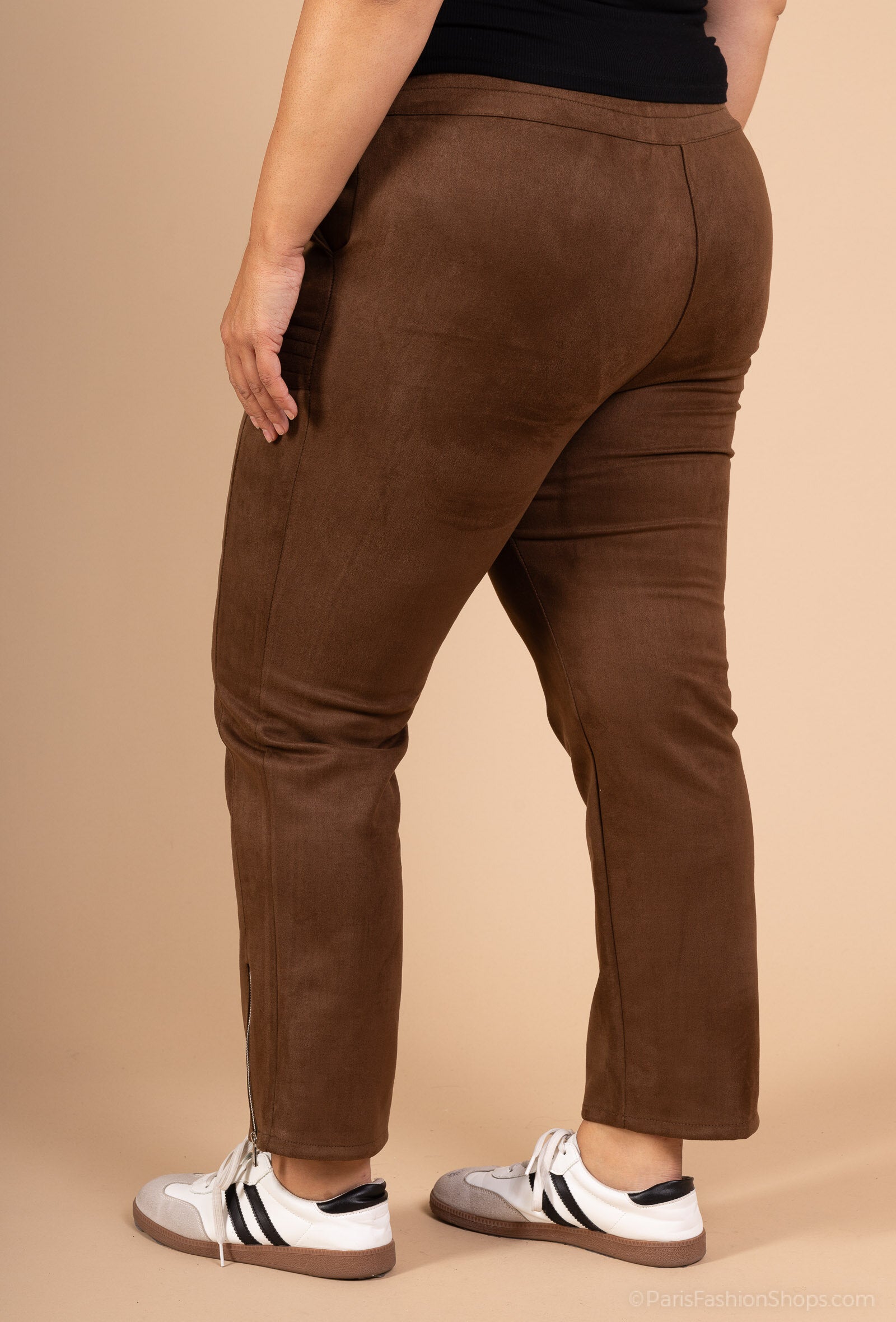Eleganta mockaliknande byxor i Plus Size