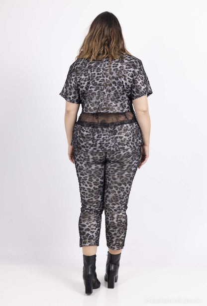 Eleganta Plus Size Byxor i Polyester