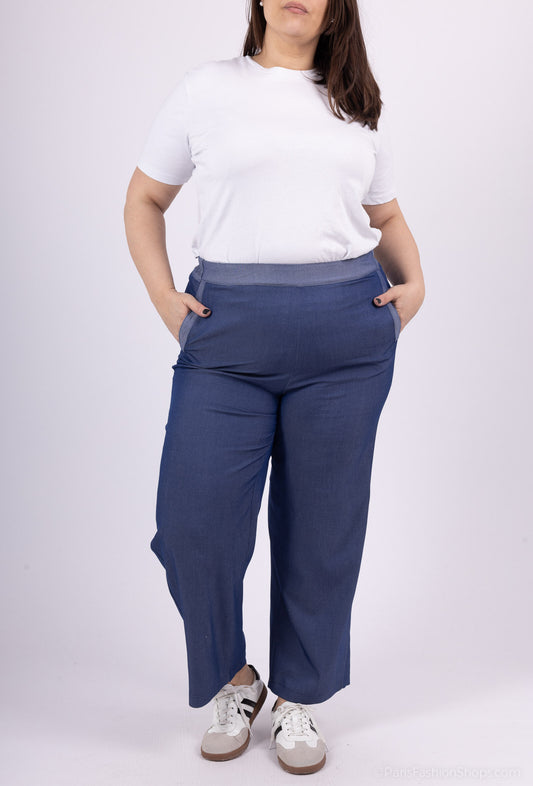 Stiliga Plus Size Byxor med Fickor