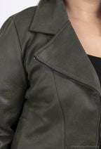 Plus Size Faux Leather Effect Perfecto Jacket