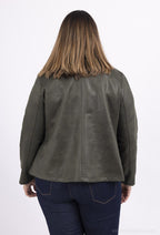 Plus Size Faux Leather Effect Perfecto Jacket