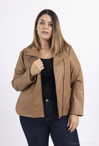 Plus Size Faux Leather Effect Perfecto