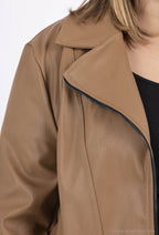 Plus Size Faux Leather Effect Perfecto