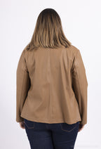 Plus Size Faux Leather Effect Perfecto