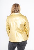 Plus Size Faux Leather Effect Perfecto Jacka