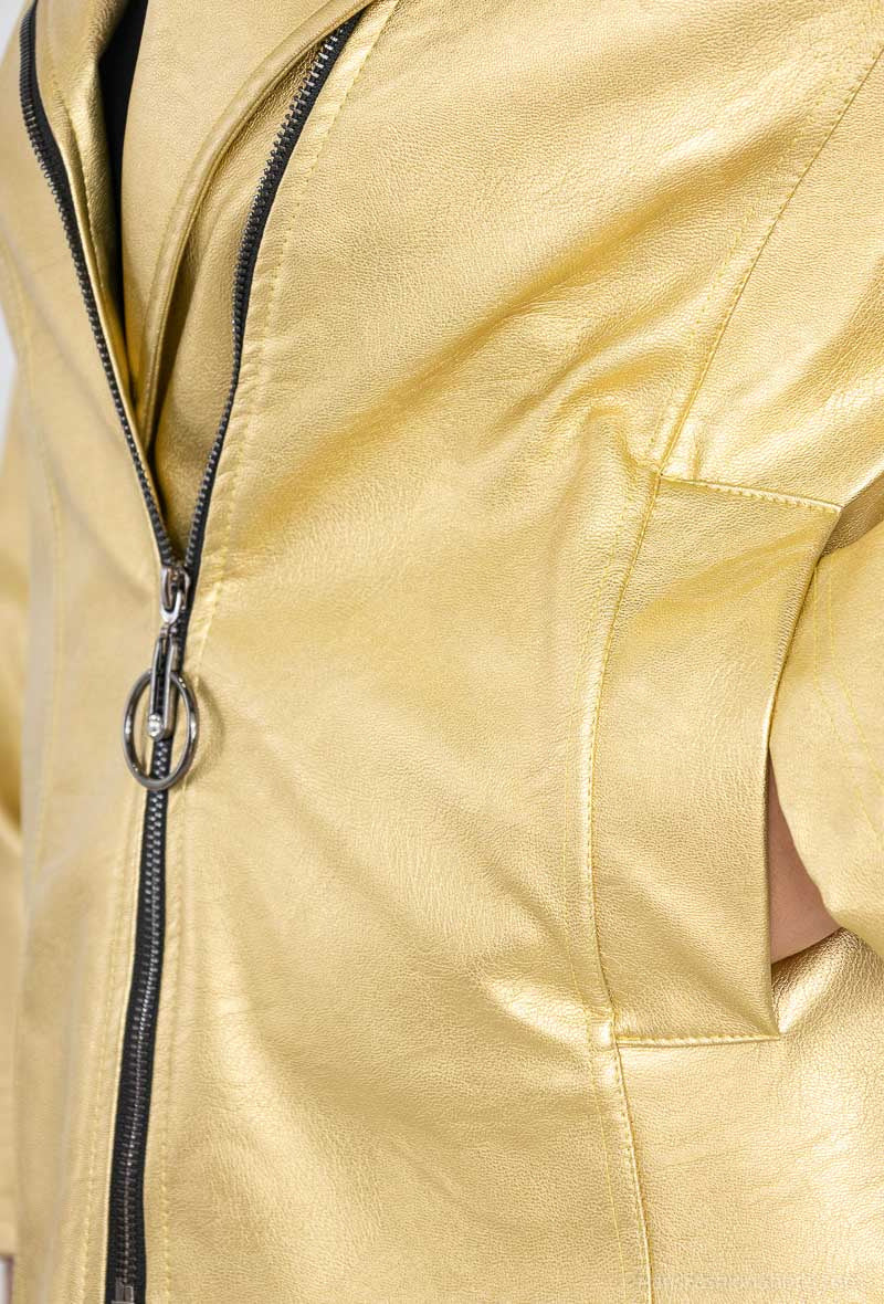 Plus Size Faux Leather Effect Perfecto Jacka