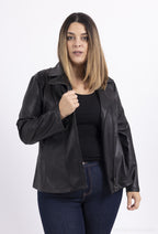 Plus Size Faux Leather Effect Perfecto
