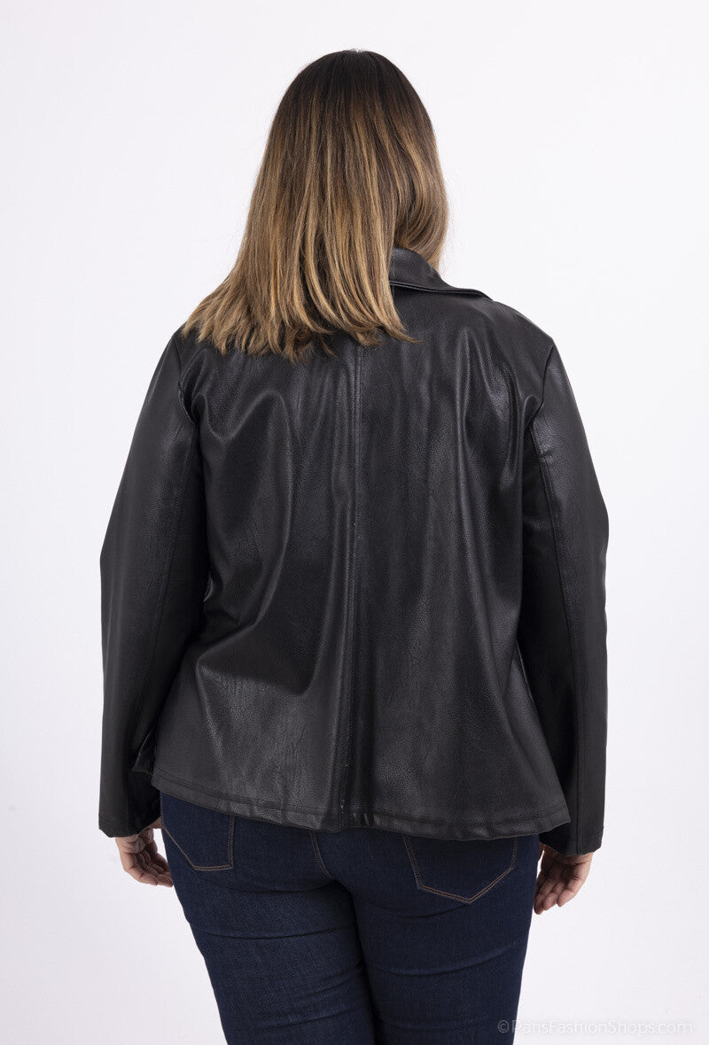 Plus Size Faux Leather Effect Perfecto