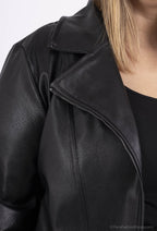 Plus Size Faux Leather Effect Perfecto