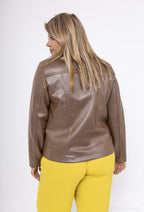 Plus Size Faux Leather Perfecto
