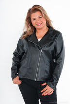 Plus Size Faux Leather Perfecto