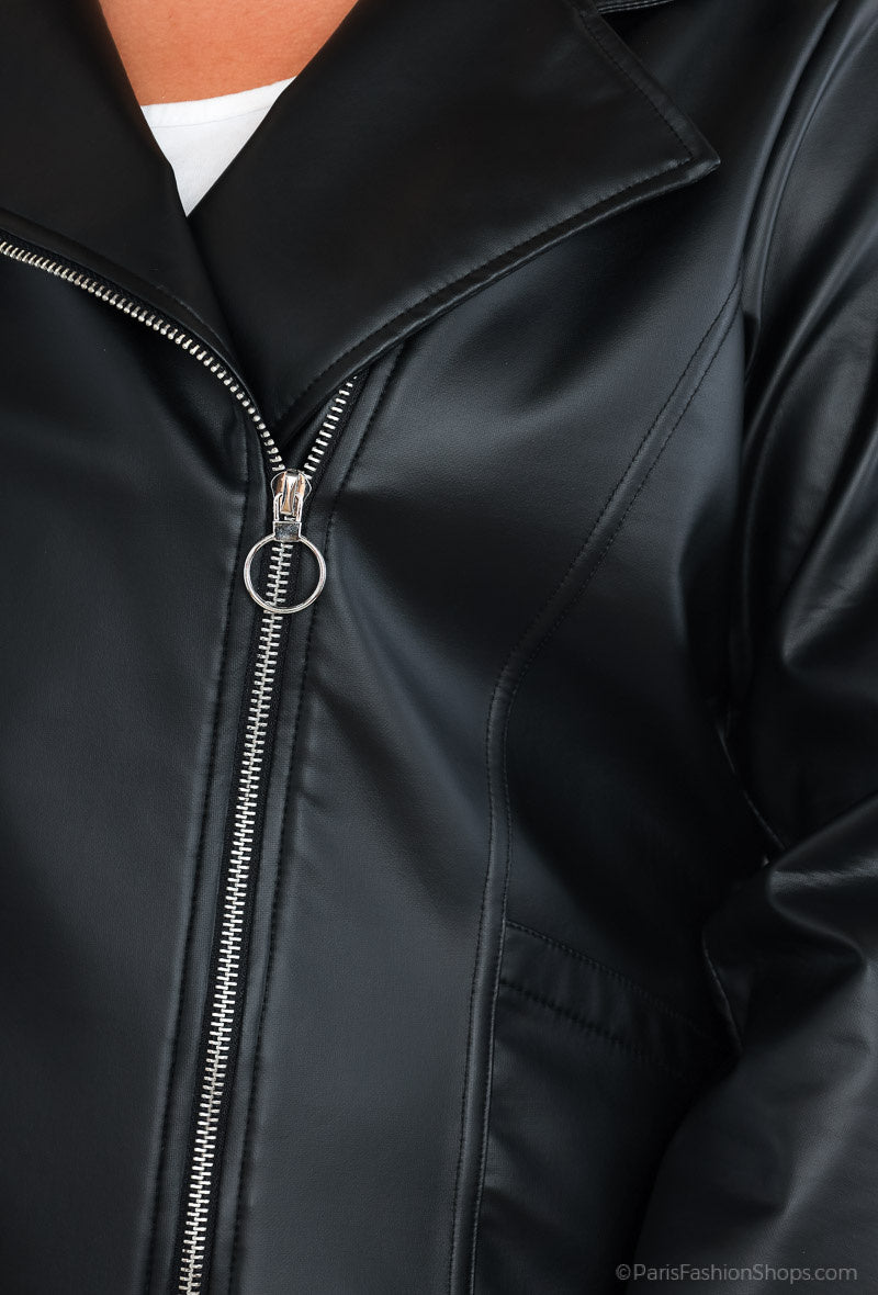 Plus Size Faux Leather Perfecto