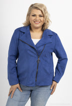 Plus Size Zipped Suede Perfecto
