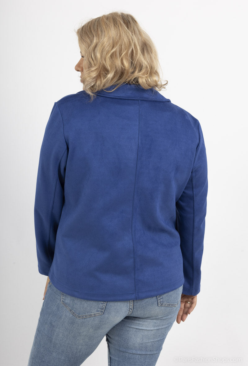 Plus Size Zipped Suede Perfecto
