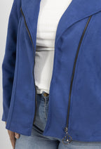 Plus Size Zipped Suede Perfecto