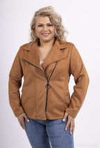Plus Size Zipped Suede Perfecto