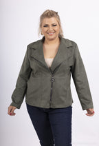 Plus Size Zipped Suede Perfecto