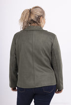Plus Size Zipped Suede Perfecto