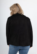 Plus Size Zipped Suede Perfecto