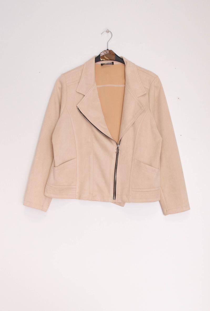 Plus Size Suede Jacket
