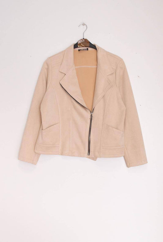 Plus Size Suede Jacket