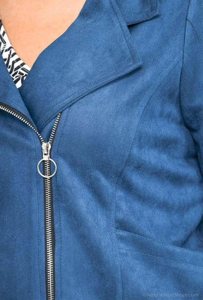 Plus Size Suede Jacket