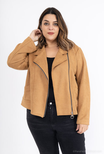 Plus Size Suede jacket