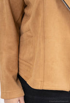 Plus Size Syntetisk Suede Jacka