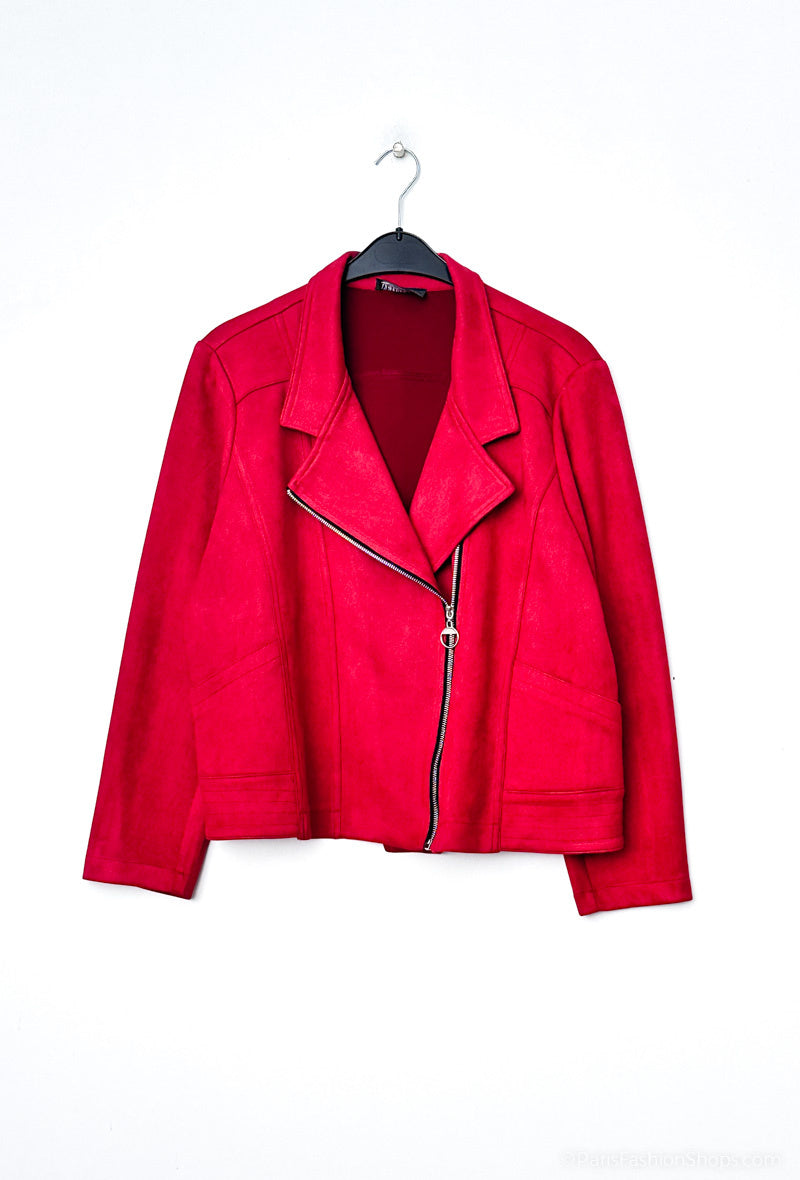 Plus Size Suede jacket