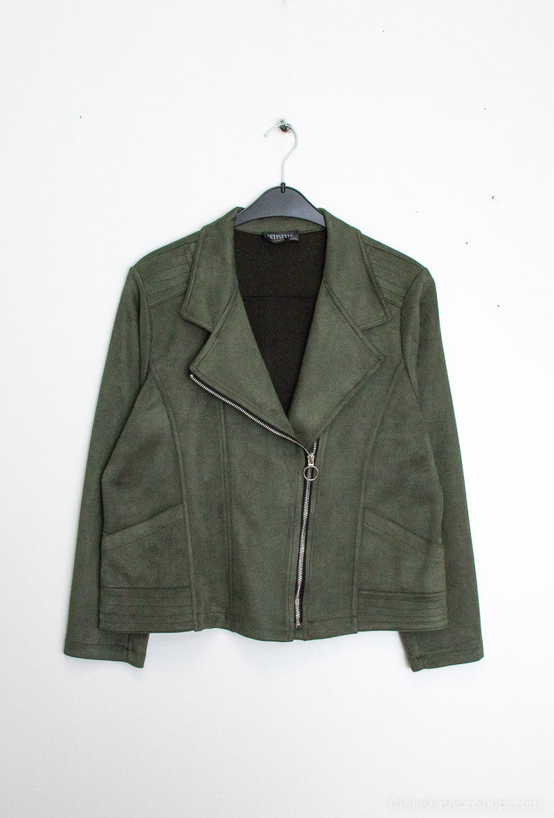Plus Size Suede jacket