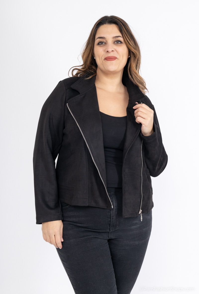 Plus Size Suede jacket