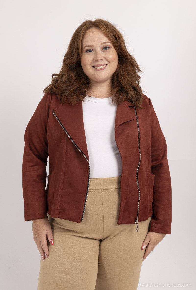 Plus Size Suede jacket