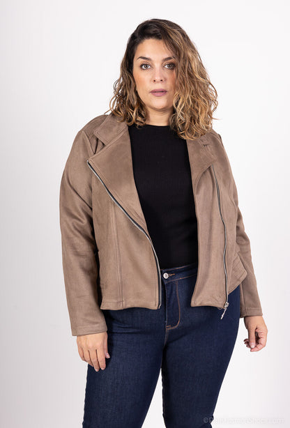 Plus Size Suede jacket
