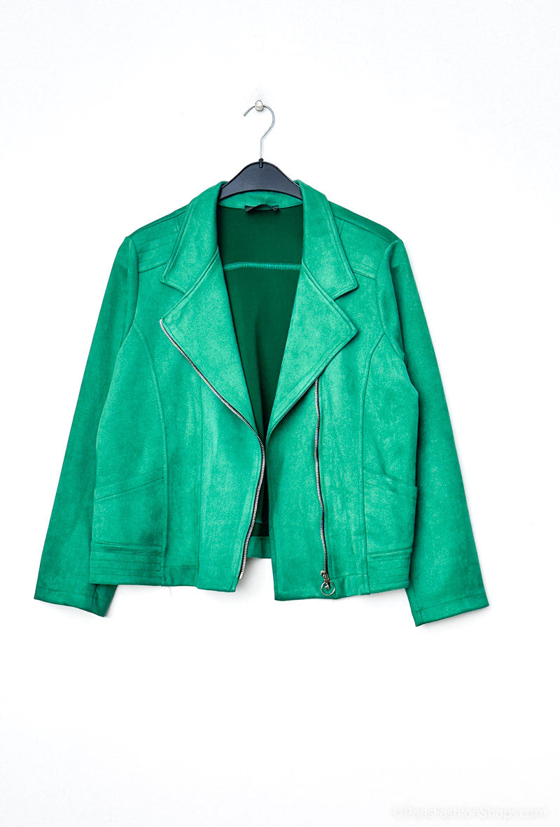 Plus Size Suede jacket